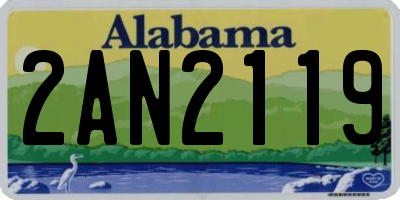 AL license plate 2AN2119