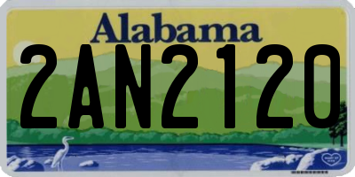 AL license plate 2AN2120