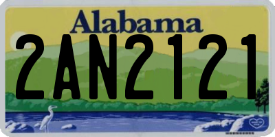 AL license plate 2AN2121