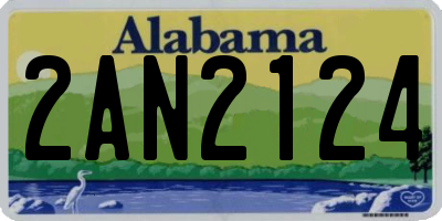 AL license plate 2AN2124