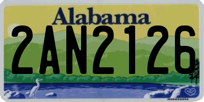 AL license plate 2AN2126