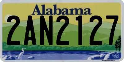 AL license plate 2AN2127