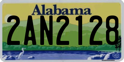 AL license plate 2AN2128