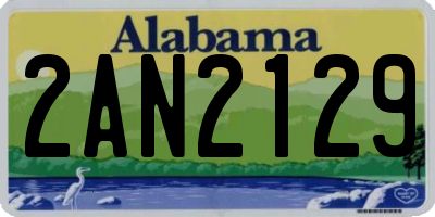 AL license plate 2AN2129