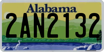 AL license plate 2AN2132