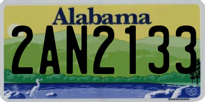 AL license plate 2AN2133