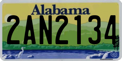 AL license plate 2AN2134