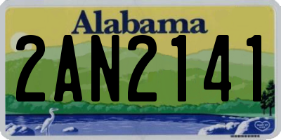 AL license plate 2AN2141