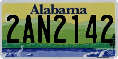 AL license plate 2AN2142
