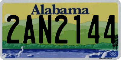 AL license plate 2AN2144