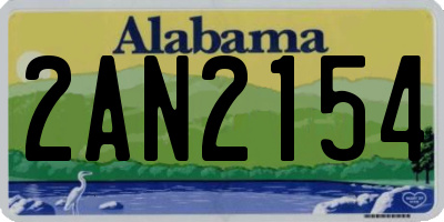AL license plate 2AN2154