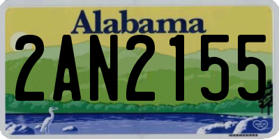 AL license plate 2AN2155