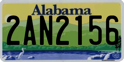 AL license plate 2AN2156