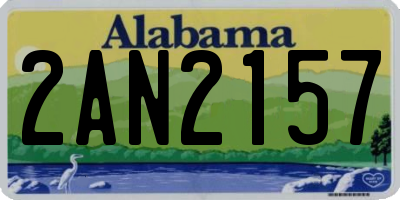 AL license plate 2AN2157