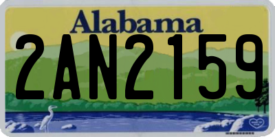 AL license plate 2AN2159