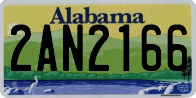 AL license plate 2AN2166
