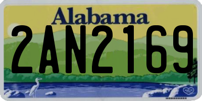 AL license plate 2AN2169