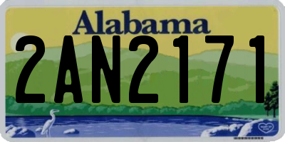 AL license plate 2AN2171