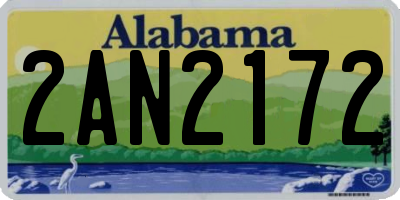 AL license plate 2AN2172