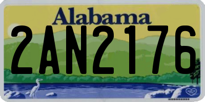 AL license plate 2AN2176