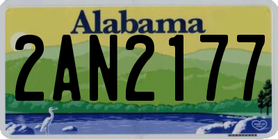 AL license plate 2AN2177