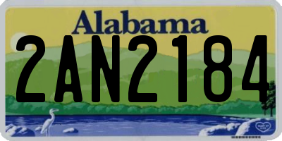 AL license plate 2AN2184