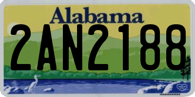 AL license plate 2AN2188