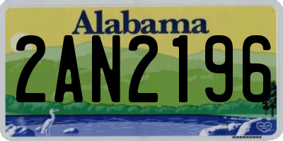 AL license plate 2AN2196