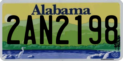 AL license plate 2AN2198