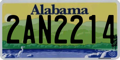 AL license plate 2AN2214