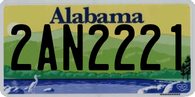 AL license plate 2AN2221
