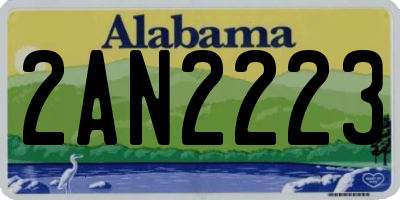 AL license plate 2AN2223