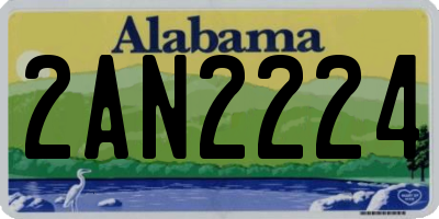 AL license plate 2AN2224