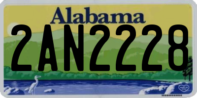 AL license plate 2AN2228