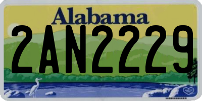 AL license plate 2AN2229