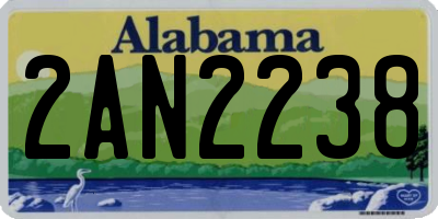 AL license plate 2AN2238