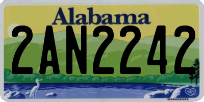 AL license plate 2AN2242