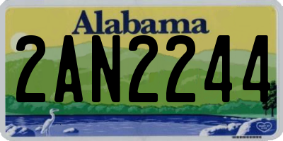 AL license plate 2AN2244