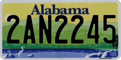 AL license plate 2AN2245