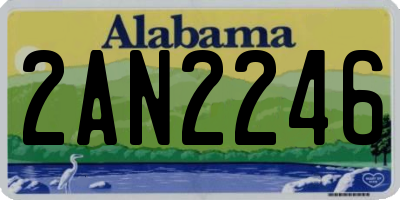 AL license plate 2AN2246