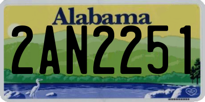 AL license plate 2AN2251