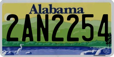 AL license plate 2AN2254