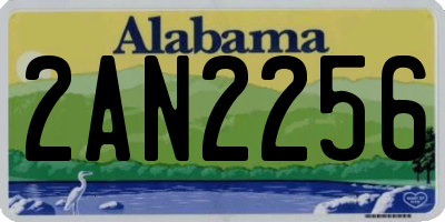 AL license plate 2AN2256
