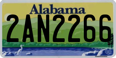 AL license plate 2AN2266