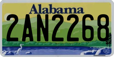 AL license plate 2AN2268