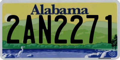 AL license plate 2AN2271
