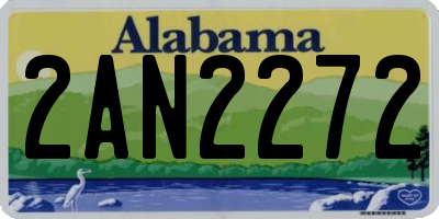 AL license plate 2AN2272