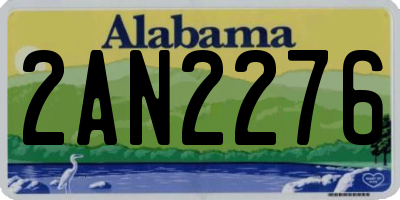 AL license plate 2AN2276