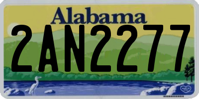 AL license plate 2AN2277