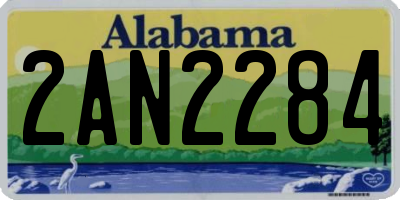 AL license plate 2AN2284